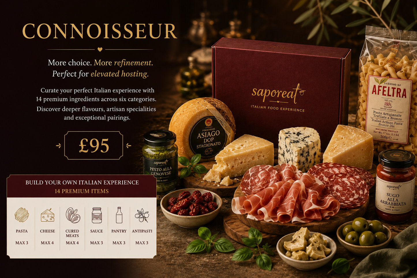 Connoisseur Italian Dinner Experience – £105