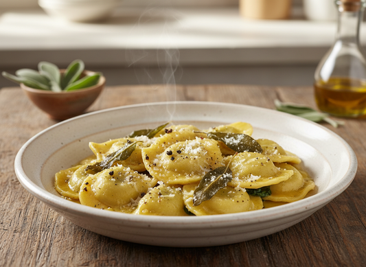 Mezzelune Ricotta & Spinach in Brown Butter Sage — Comfort with a Whisper of Italy - SaporEat
