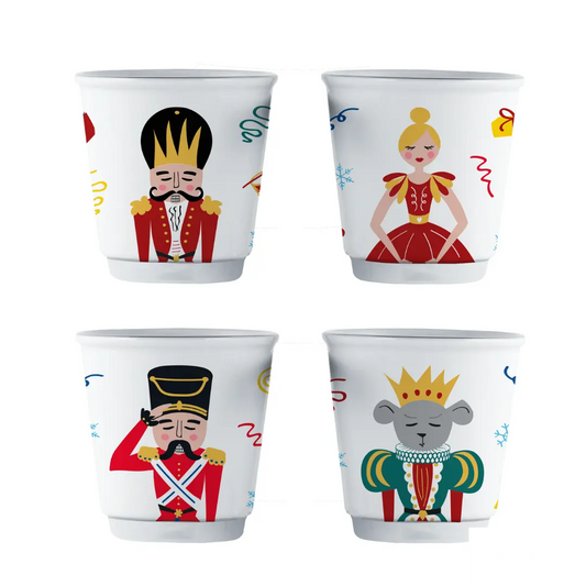 Bialetti Nutcracker Set of 4 Espresso Cups Brew Italia Bialetti Hardware