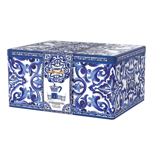 Bialetti X Dolce&Gabbana Blue Mediterranean Gift Set (6 cup Moka and Stirrer set) Brew Italia Bialetti Hardware