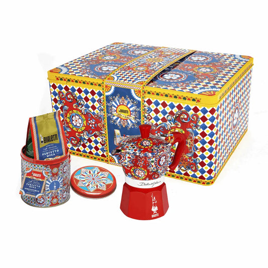 Bialetti X Dolce&Gabbana Sicilian Cart Gift Set (Moka 3 Cup and Coffee) Brew Italia Bialetti Hardware