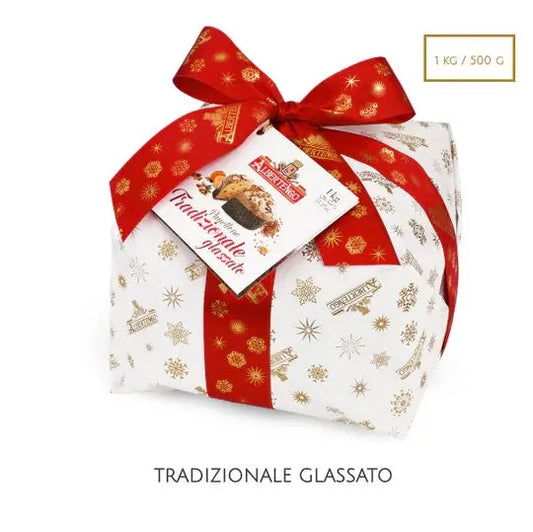 Panettone Tradizionale Glassato Albertengo 1 kg – The Classic Italian Christmas Treat with a Glossy Twist SaporEat