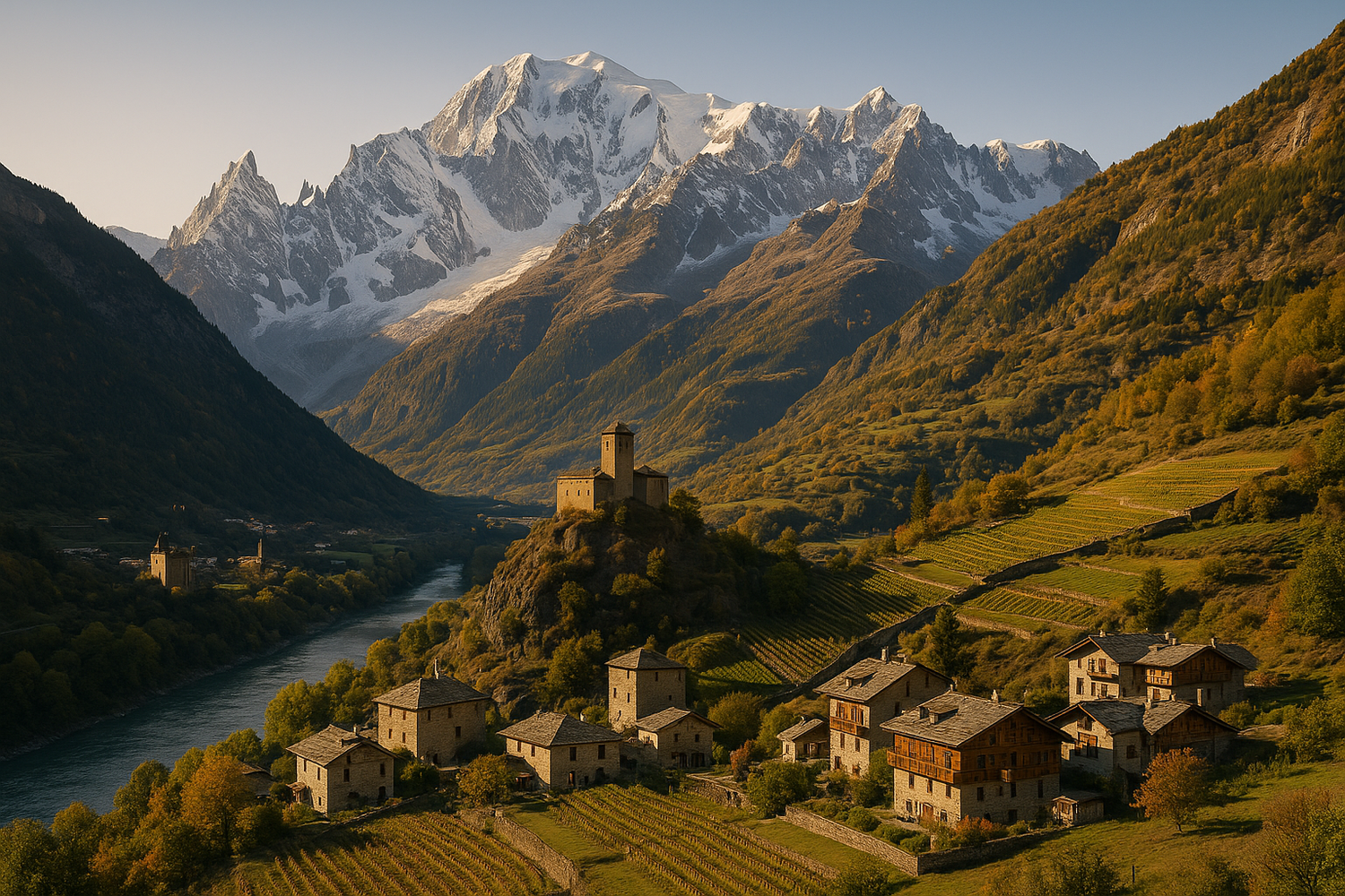 Realistic Valle d'Aosta landscape